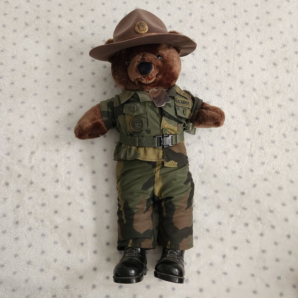 US Army Plush Teddy Bear in Uniform 20 inch